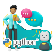 Умный чат-бот на Python - КИБЕРшкола программирования для детей, компьютерные курсы для школьников, начинающих и подростков - KIBERone г. Косулино